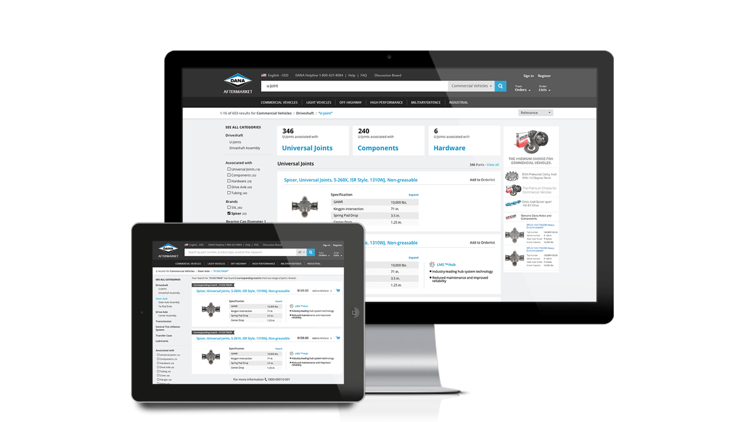 Dana Aftermarket — Enterprise B2B e-commerce